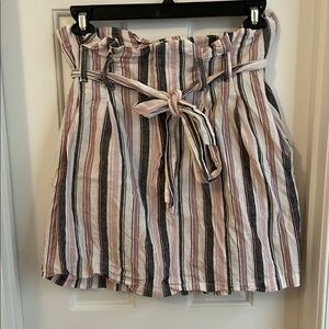 RACHEL Rachel Roy Pink and Black Striped Skirt